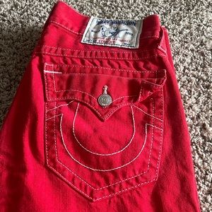 True Religion red jeans mens